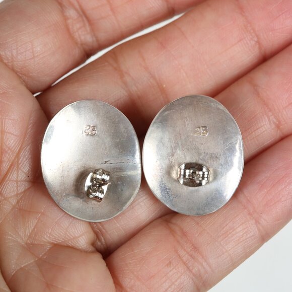 Handcrafted Sterling Silver Sun Design Black Onyx Earrings from Indonesia - Picture 4 of 7